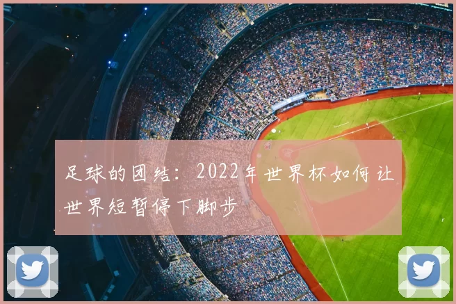 足球的团结:2022年世界杯如何让世界短暂停下脚步